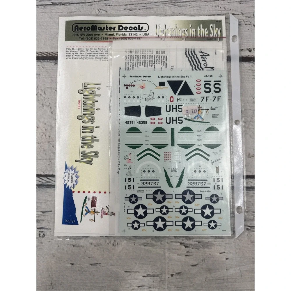 AeroMaster 1/48 LIGHTNINGS IN THE SKY PART II Decal 48-350 New